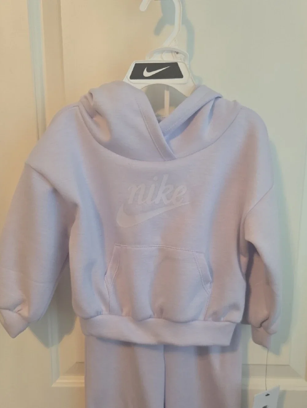 Nike Kids' Lavender Sweatshirt & Wide-Leg Joggers Set